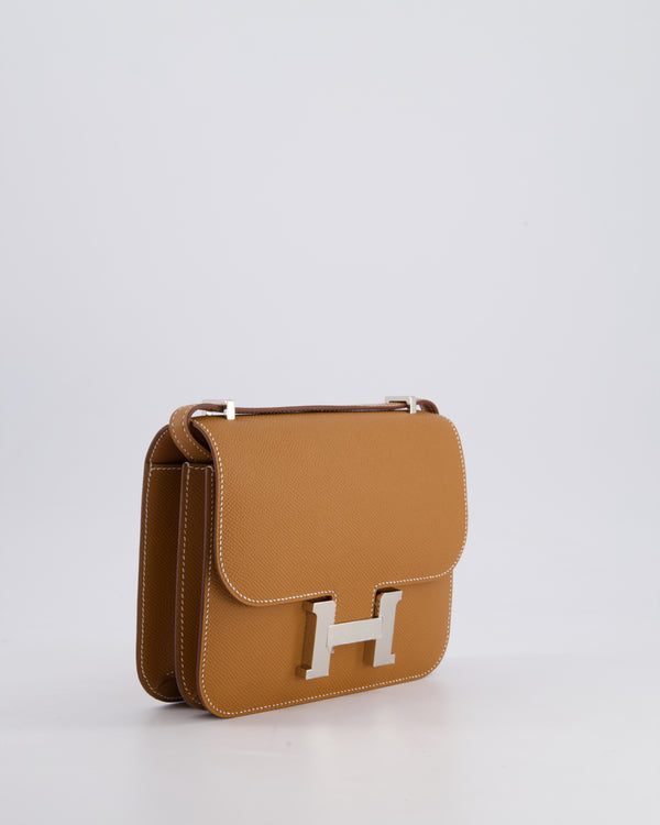 *HOT* Hermès Constance III Mini 18cm Miroir Bag in Gold Epsom Leather with Palladium Hardware