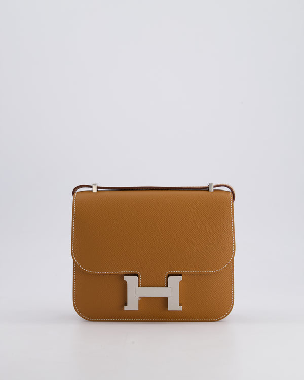 *HOT* Hermès Constance III Mini 18cm Miroir Bag in Gold Epsom Leather with Palladium Hardware