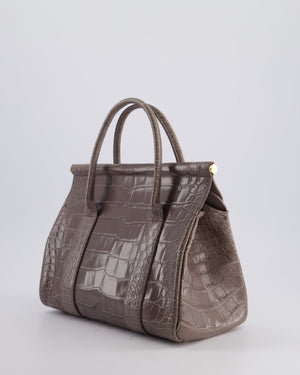 *HOT* Loro Piana Puddle Grey Loom 25 Bag in Alligator Leather with Gold Hardware RRP £25,500