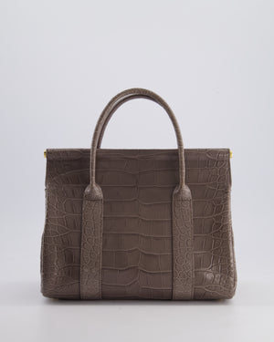 *HOT* Loro Piana Puddle Grey Loom 25 Bag in Alligator Leather with Gold Hardware RRP £25,500