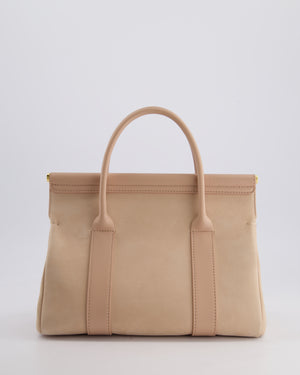 Loro Piana Pink Loom 25 Bag in Suede and Calfskin Leather with Gold Hardware RRP £3,410