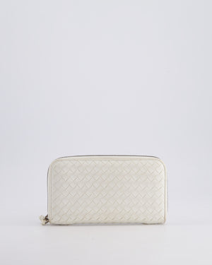 Bottega Veneta White Intrecciato Wallet