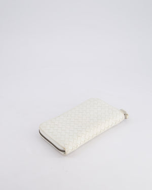 Bottega Veneta White Intrecciato Wallet