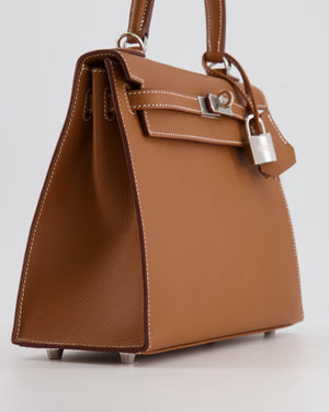 Hermès Kelly 25cm Sellier Bag in Gold Epsom Leather with Palladium Hardware