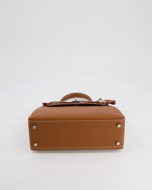 Hermès Kelly 25cm Sellier Bag in Gold Epsom Leather with Palladium Hardware