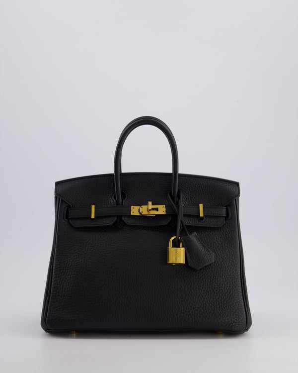 *HOLY GRAIL* Hermès Birkin 25cm Bag Retourne in Black Togo Leather with Gold Hardware