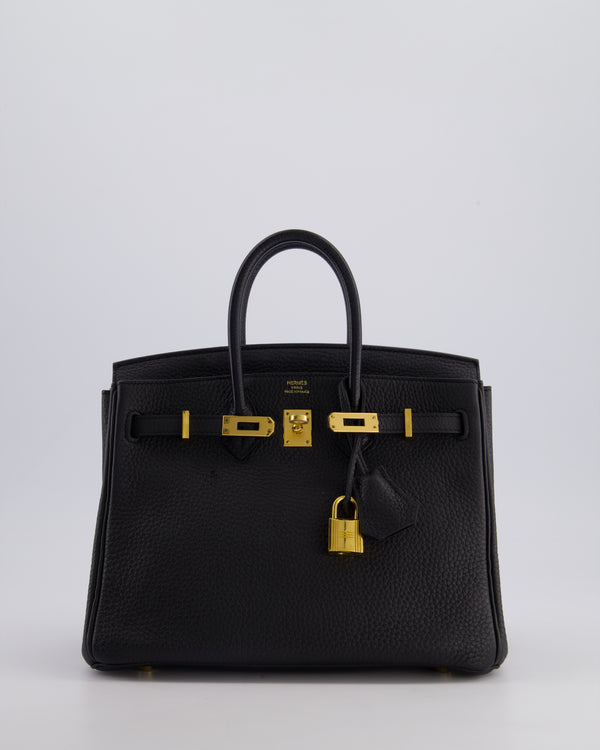 *HOLY GRAIL* Hermès Birkin 25cm Bag Retourne in Black Togo Leather with Gold Hardware