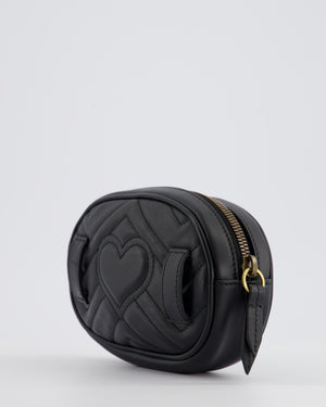 Gucci Black GG Marmont Matelassé Belt Bag with Gold Hardware