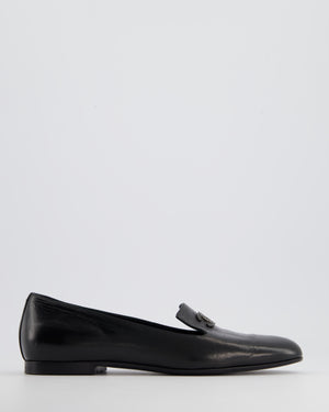 Chanel Black CC Lambskin Loafers Size EU 38