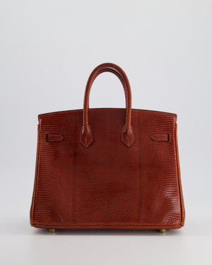 *HOT* Hermès Birkin 25cm Bag Retourne in Etrusque Niloticus Lizard Leather with Gold Hardware