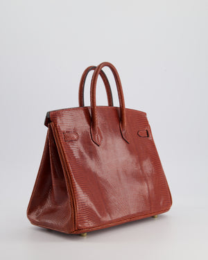 *HOT* Hermès Birkin 25cm Bag Retourne in Etrusque Niloticus Lizard Leather with Gold Hardware