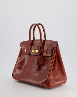 *HOT* Hermès Birkin 25cm Bag Retourne in Etrusque Niloticus Lizard Leather with Gold Hardware