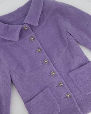 Chanel Lilac Jacket with Jewelled Buttons  FR 34 (UK 6)