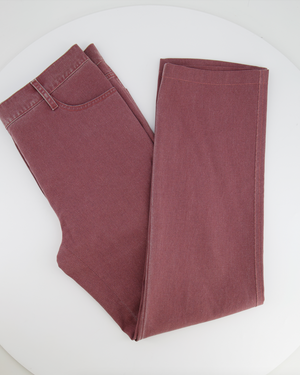 Chanel 06/P Mauve Skinny Jeans with CC Logo on Back Pocket Size FR 38 (UK 10)