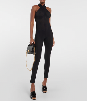 Alaïa Black Perforated Sleeveless Jumpsuit Size FR 34 (UK 6)