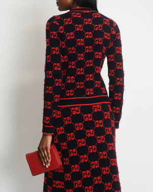 Gucci Navy, Red Button Down Jacket with Matching Skirt Set IT 40/42 (UK 8/10)