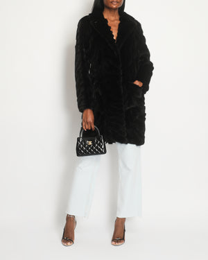 Louis Vuitton Black Mink Fur Coat Size FR 38 (UK 10) RRP £26,000