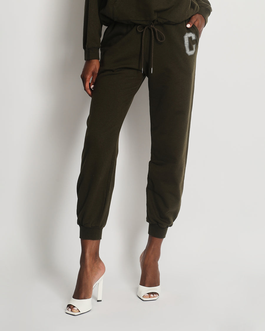 Celine Khaki C Logo Tracksuit Pants FR 38 (UK 10)