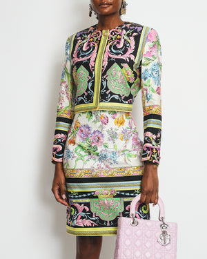 Istante by Versace Printed Two Piece Jacket and Skirt Set IT 44 (UK 12)