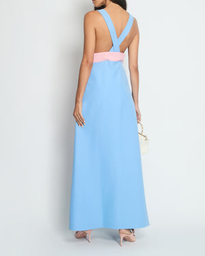 Gucci Powder Blue Maxi Strap Dress with Bow Detail IT 40 (UK 8)