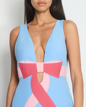 Gucci Powder Blue Maxi Strap Dress with Bow Detail IT 40 (UK 8)