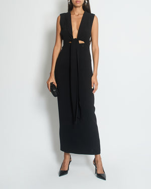 Chanel Black Cut-Out Maxi Dress with CC Detail FR 34 (UK 6)