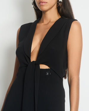 Chanel Black Cut-Out Maxi Dress with CC Detail FR 34 (UK 6)