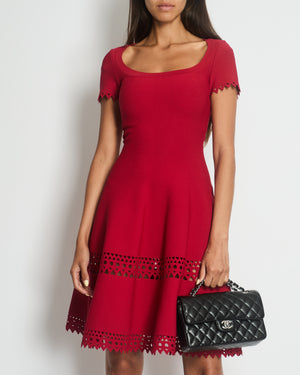 Alaïa Red Sleeveless Skater Dress Size FR 36 (UK 8)