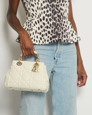 Christian Dior White Leopard Printed Short-Sleeve Zip Up Vest with Button Details Size FR 40 (UK 12)