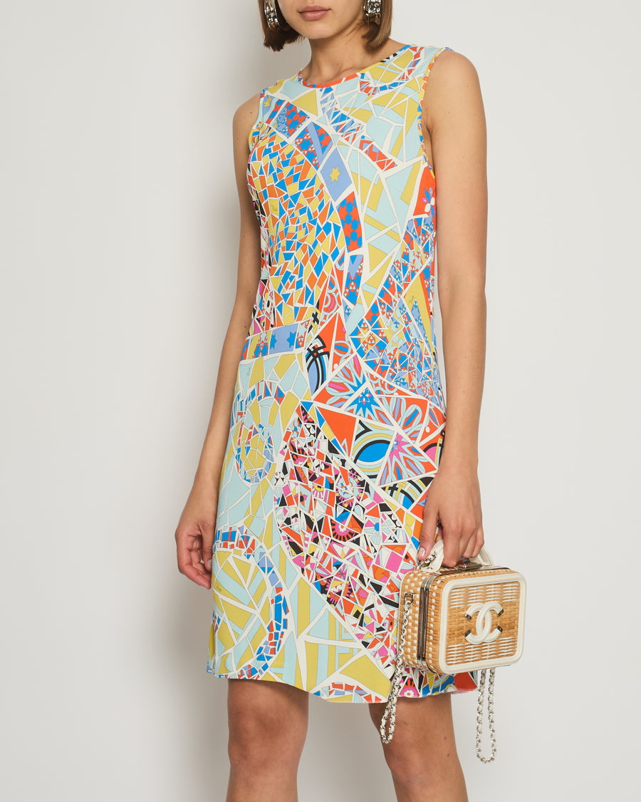 Emilio Pucci Multicolour Mosaic Print Midi Dress IT 46 (UK 14)