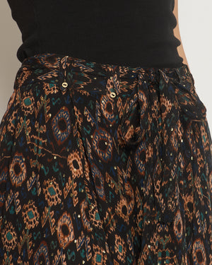 Ulla Johnson Black Abstract Print Skirt FR 34 (UK 6)