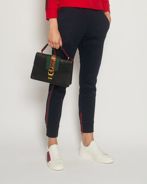 Gucci Red & Navy Blue Tracksuit with Side Stripe Trim and Cherry Embroidered Logo Detail Size XS (UK 6)