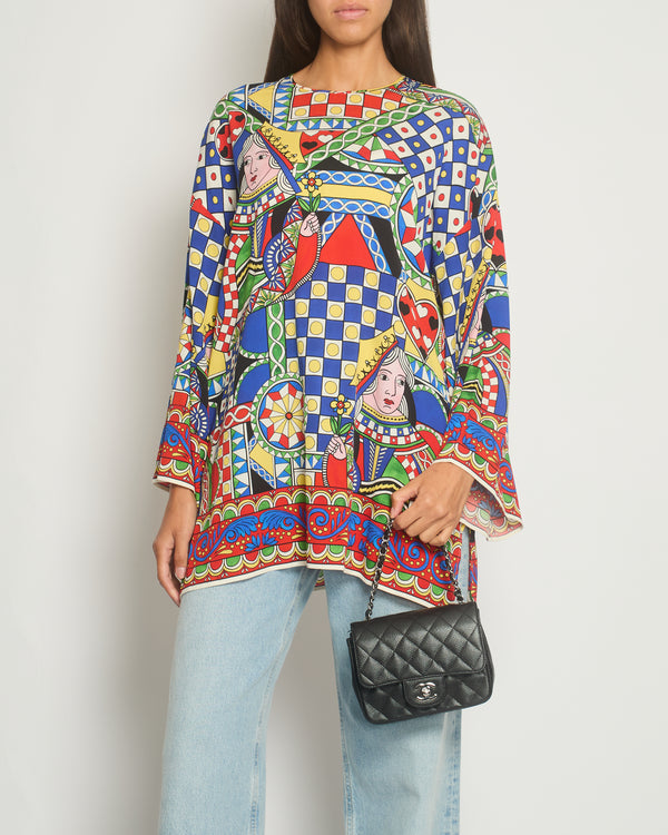 Dolce & Gabbana Blue, Yellow and Red Carretto Print Tunic IT 46 (UK 14)