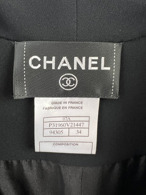 Chanel Black Cut-Out Maxi Dress with CC Detail FR 34 (UK 6)