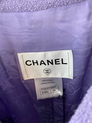 Chanel Lilac Jacket with Jewelled Buttons  FR 34 (UK 6)