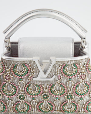 Louis Vuitton silver Mini Broderies Capucines Top-Handle Bag