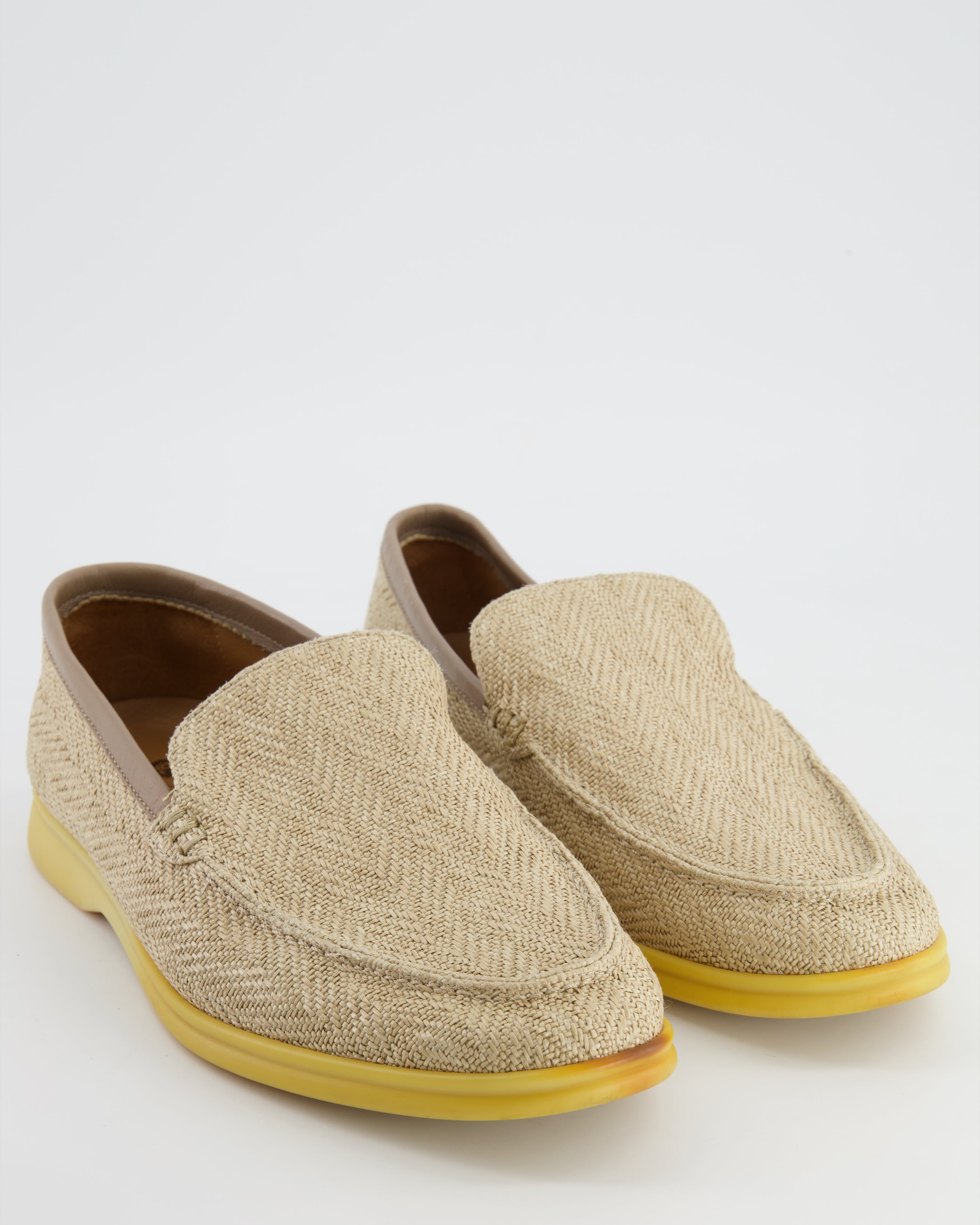 Loro Piana Beige Raffia Summer Walk Loafers Size EU 41 – Sellier