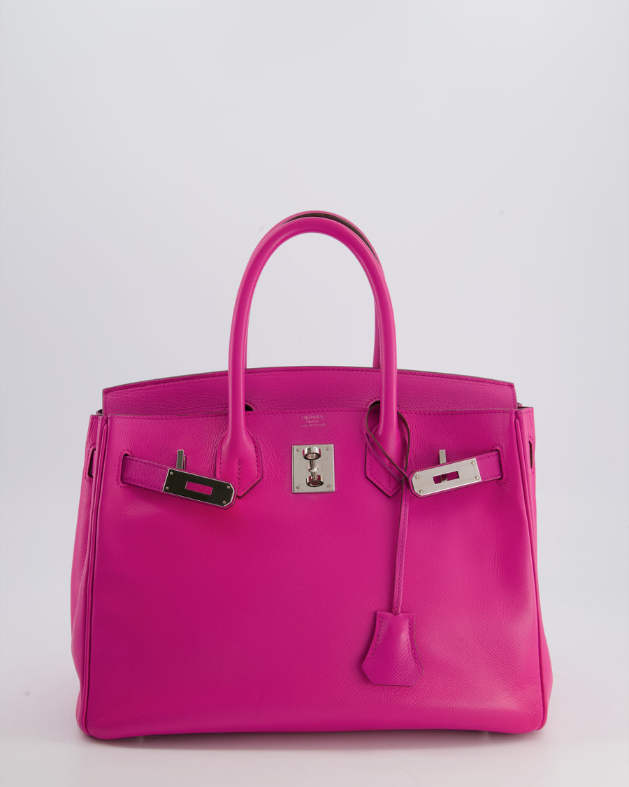 Hermes Birkin 30 Bag 5P Pink Epsom Palladium Hardware – Mightychic