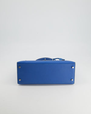 Hermès Kelly Sellier 28 Blue Iris Ostrich Bag