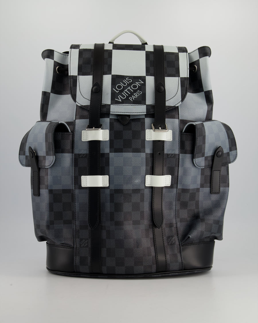 Damier Two Tone Checkered Faux Louis Vuitton Backpack