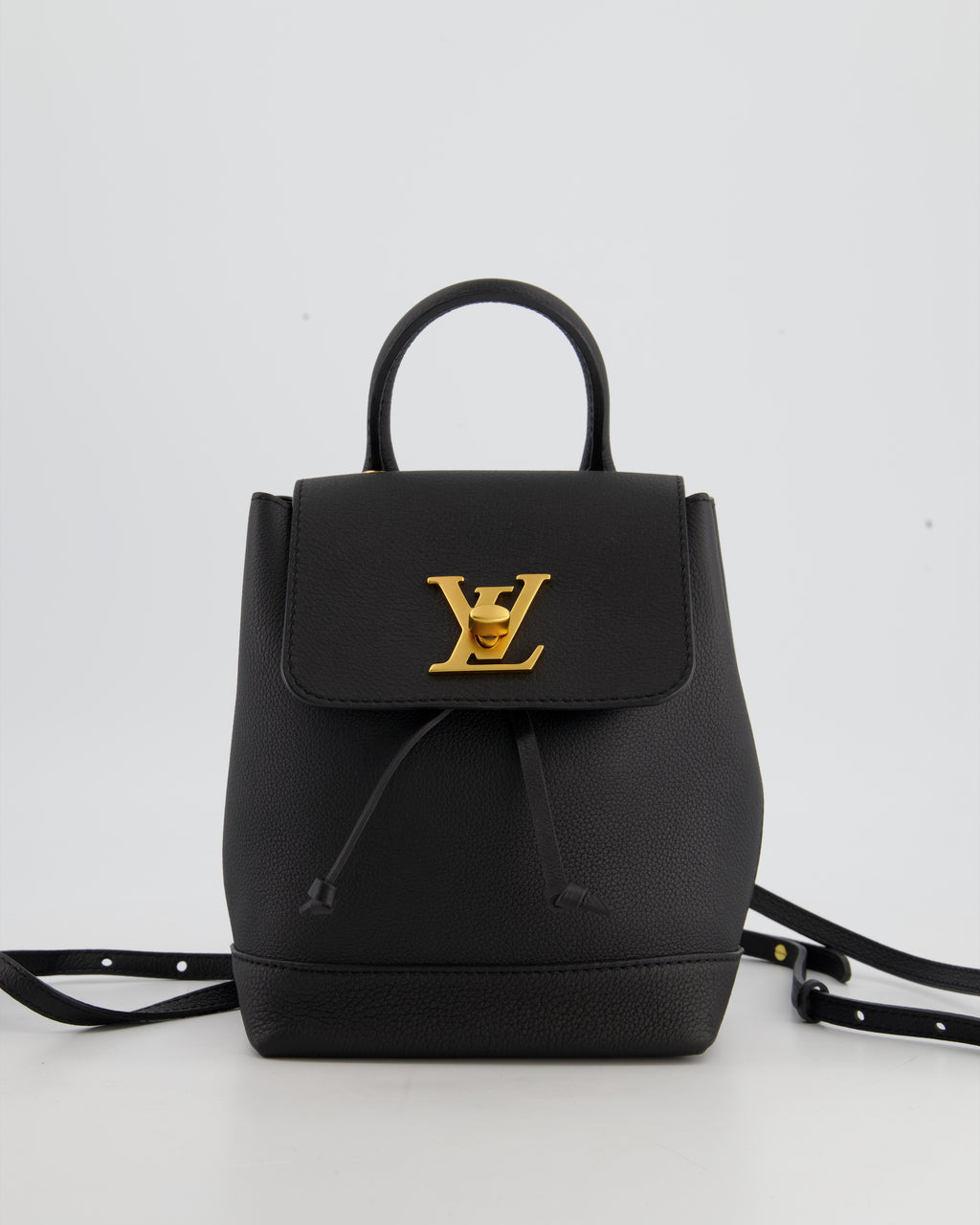 LOUIS VUITTON #39400 LockMe Black Suede-Leather Backpack – ALL