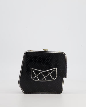 COLLECTORS ITEM* Chanel Black Acrylic Crossbody Box Bag with