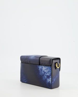Christian Dior Blue Tye Dye Micro 30 Montaigne Box Bag with Gold Hardware