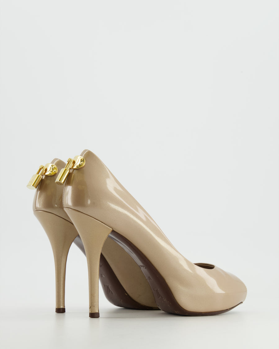 Leather heels Louis Vuitton Beige size 37 EU in Leather - 27479493
