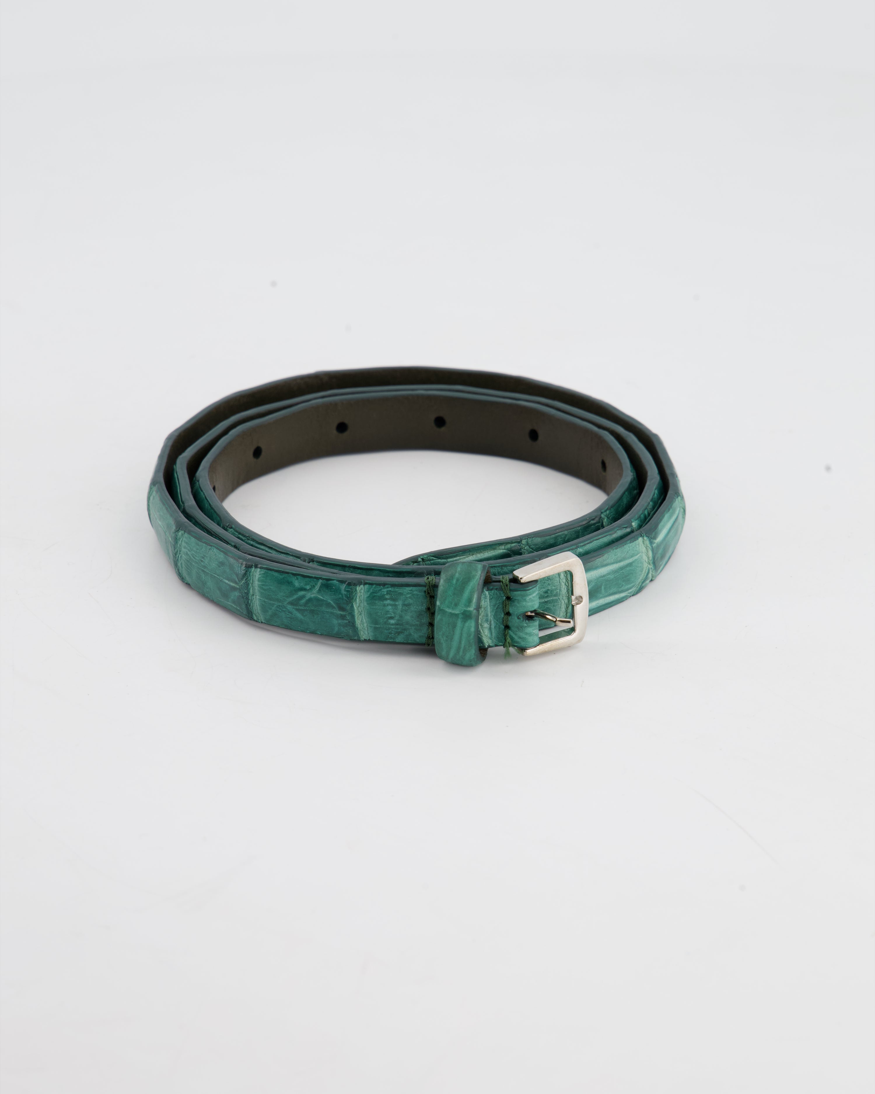 Green deals croc belt