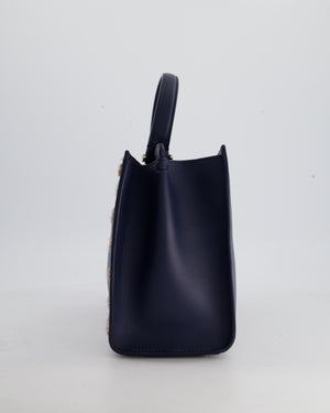 FIRE PRICE* Loro Piana Navy Tote Bag with Top Handle, Wool Stitching –  Sellier