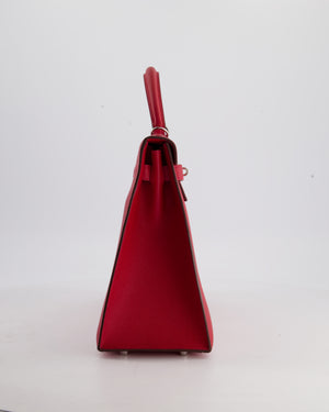 Hermes Rouge De Couer Epsom Sellier Kelly 20cm Palladium Hardware – Madison  Avenue Couture