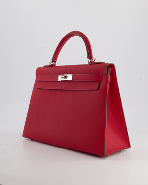 Hermes Kelly Long To Go Rouge sellier Epsom leather Silver hardware