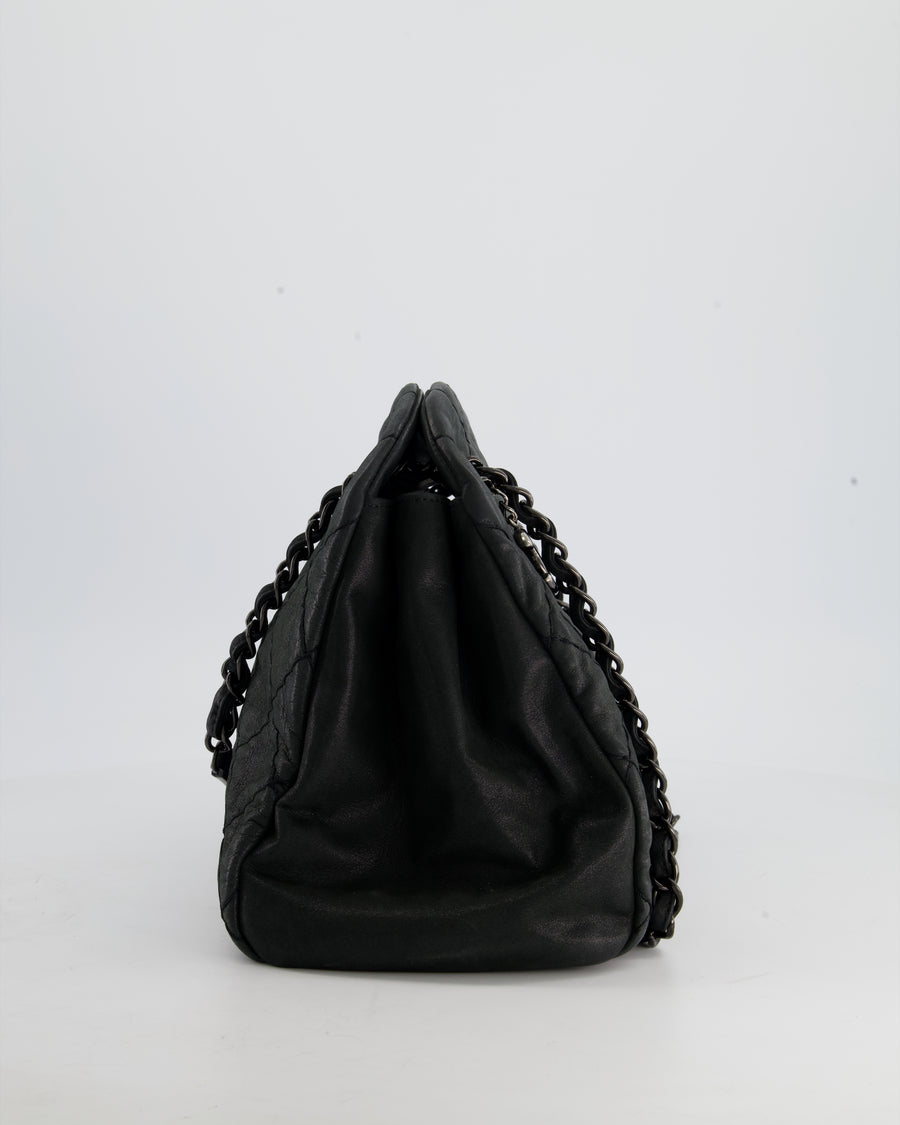 Chanel Black Quilted Lambskin Hobo Bag