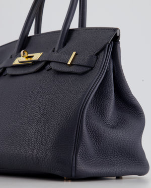 Hermes Birkin Handbag Bleu Nuit Togo with Rose Gold Hardware 30 at 1stDibs
